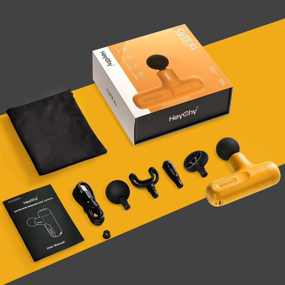 HEYCHY gift-ready mini massager for athletes and travelers.