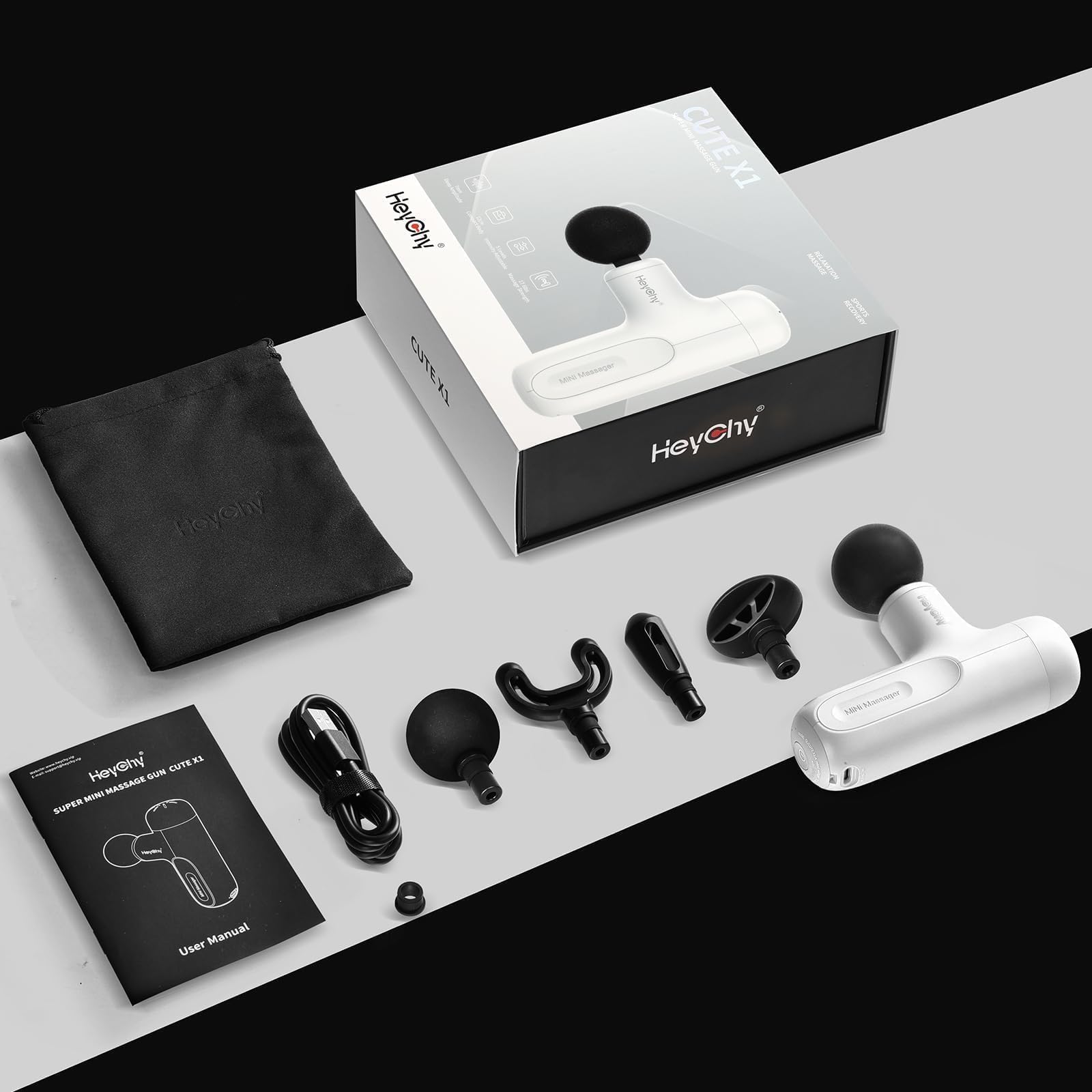 HEYCHY Super Mini Massage Gun long-lasting battery supports extended sessions