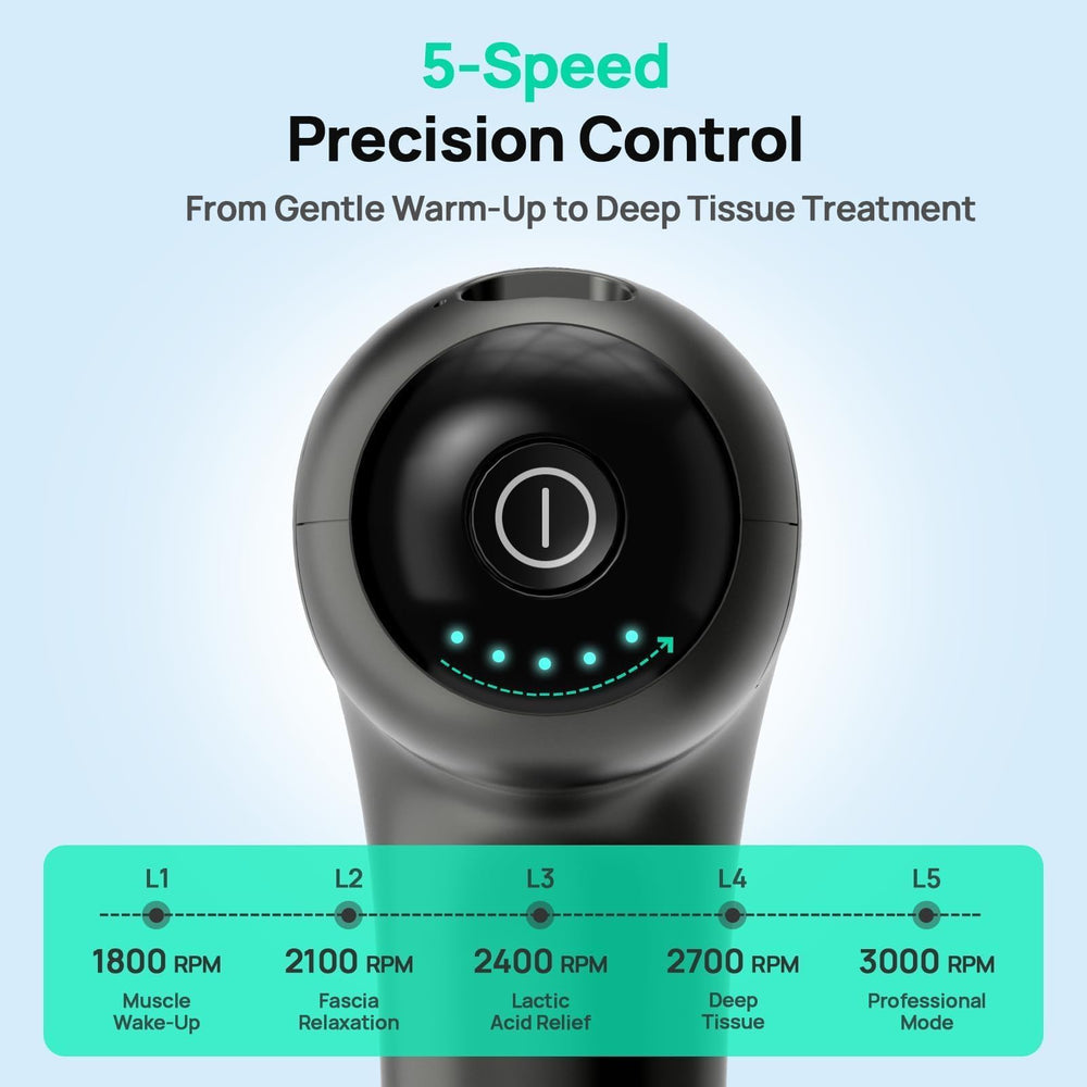 HEYCHY Super Mini Massage Gun operates quietly for focused sessions.
