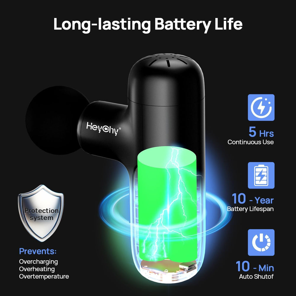 HEYCHY Super Mini Massage Gun operates quietly for use in shared spaces.