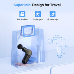 HEYCHY Super Mini Massage Gun charging via USB-C for flexible power options.