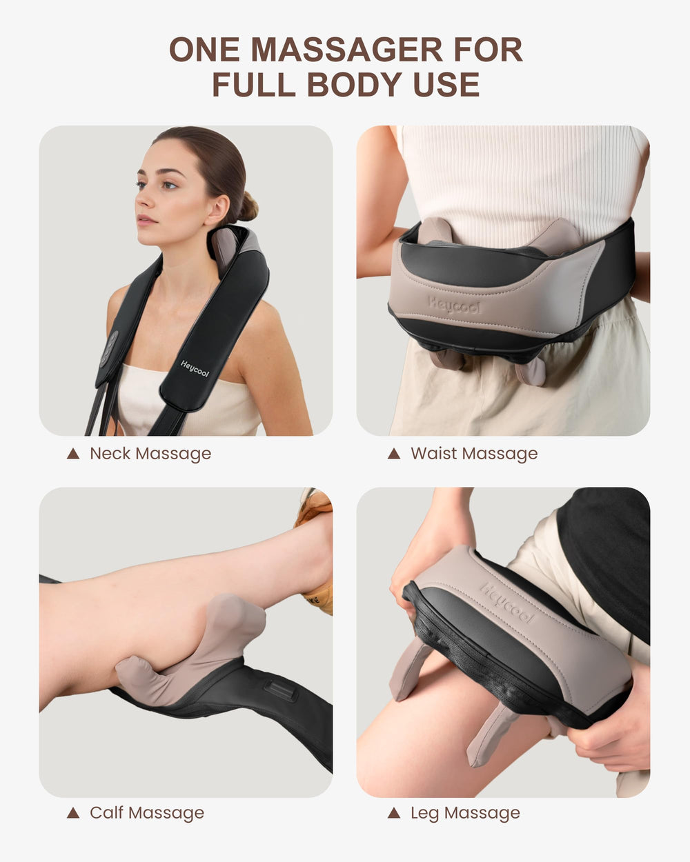 Heycool three intensity levels neck massager for adjustable pressure