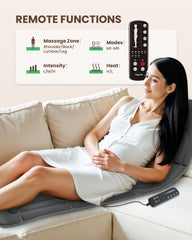 Heycool 57-inch massage mat coverage for full-length relaxation on chairs or beds.