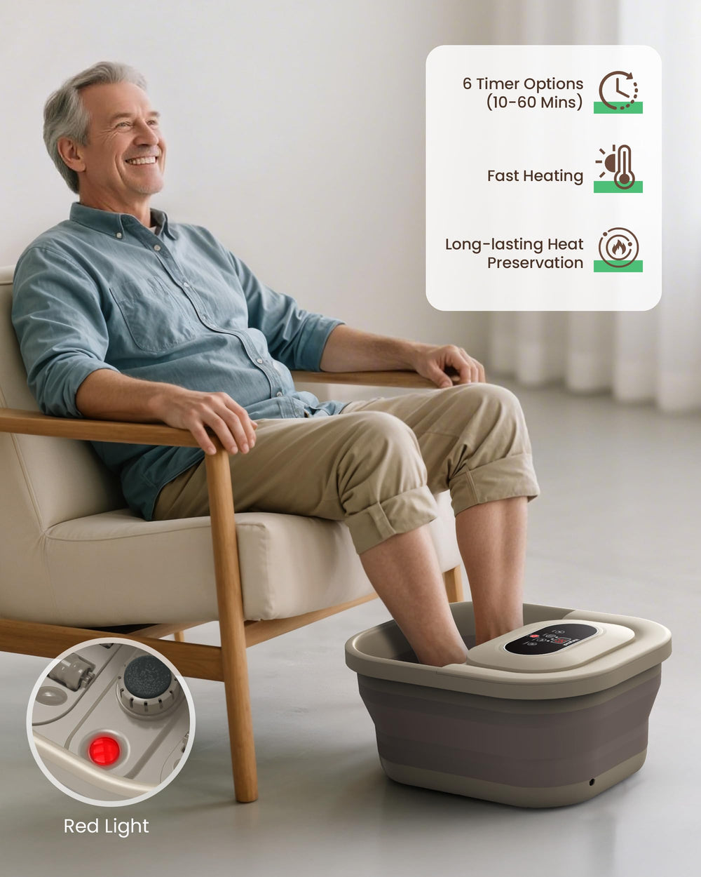 Heycool built-in pumice stone for gentle exfoliation of feet