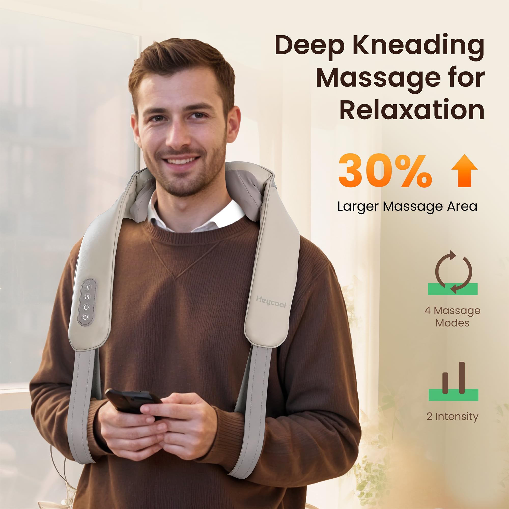 Heycool detachable sleeve keeps the massager clean and hygienic.