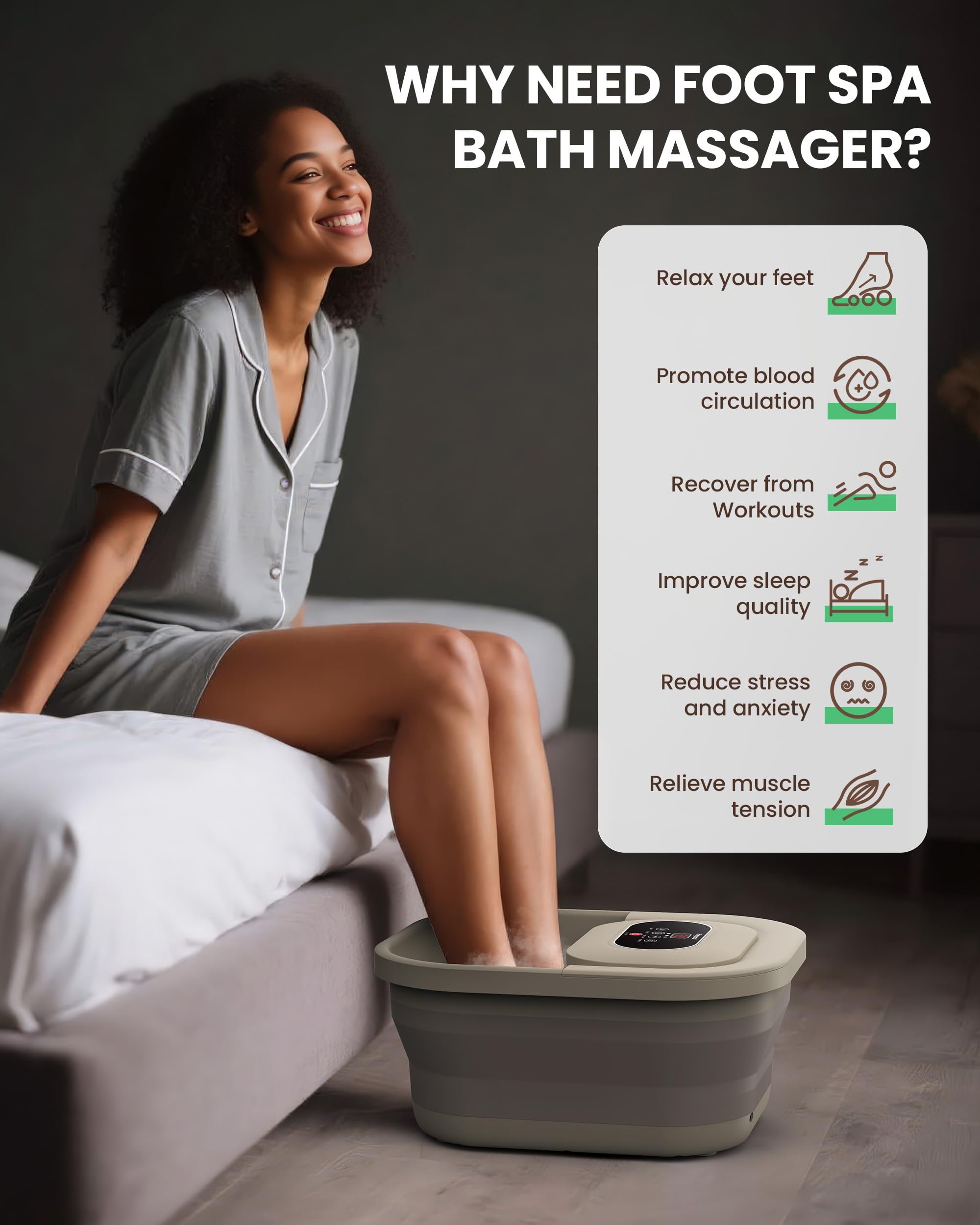 Heycool gift ready foot spa for stress relief and relaxation