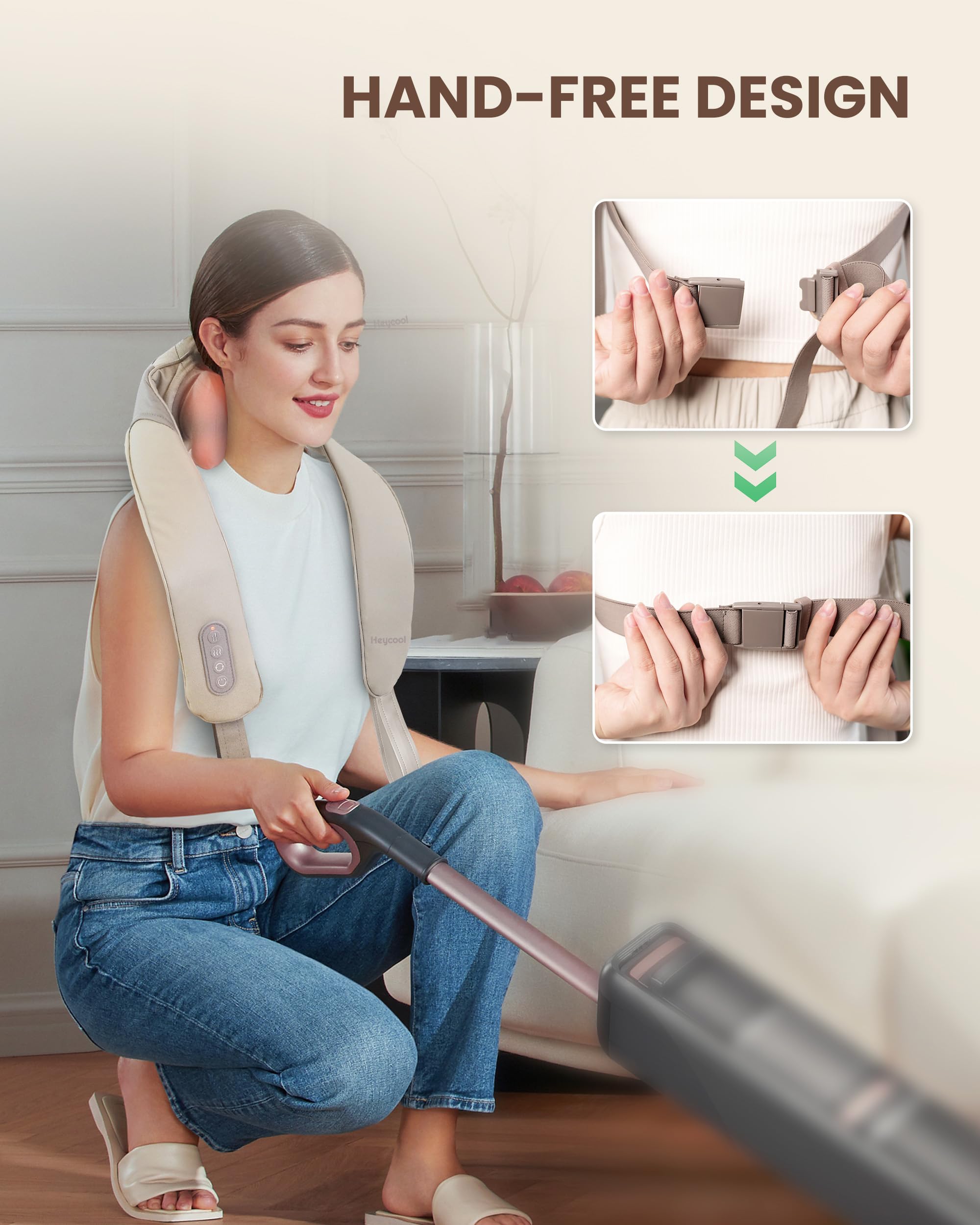Lightweight compact massager pillow ideal for travel