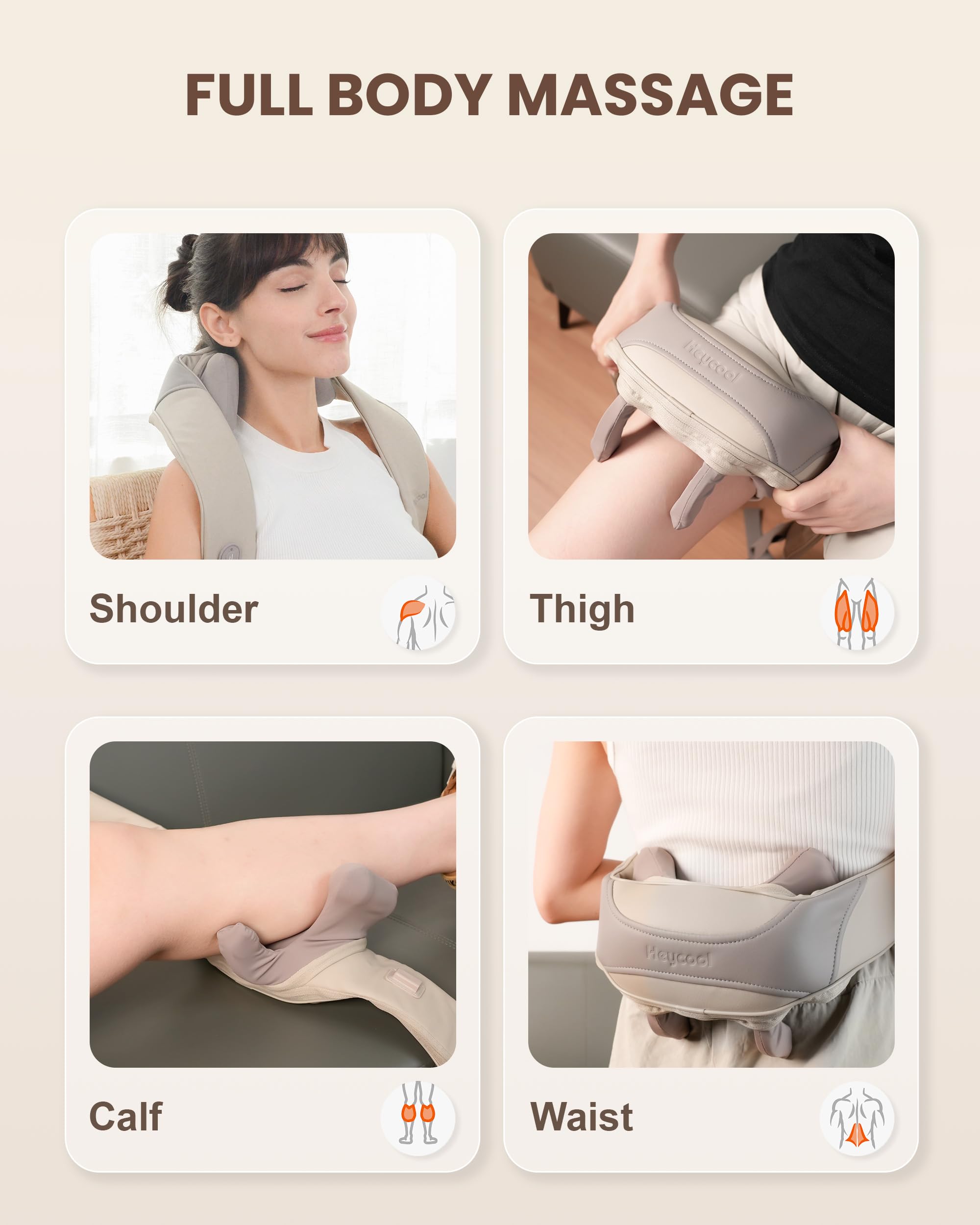 Up to 70 minutes of cordless massage on a single charge