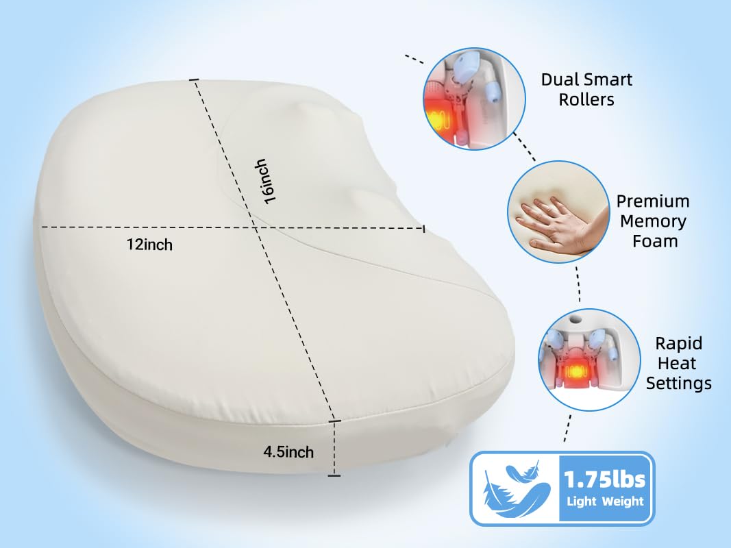 Heyelax heat settings provide soothing warmth for neck comfort during relaxation.
