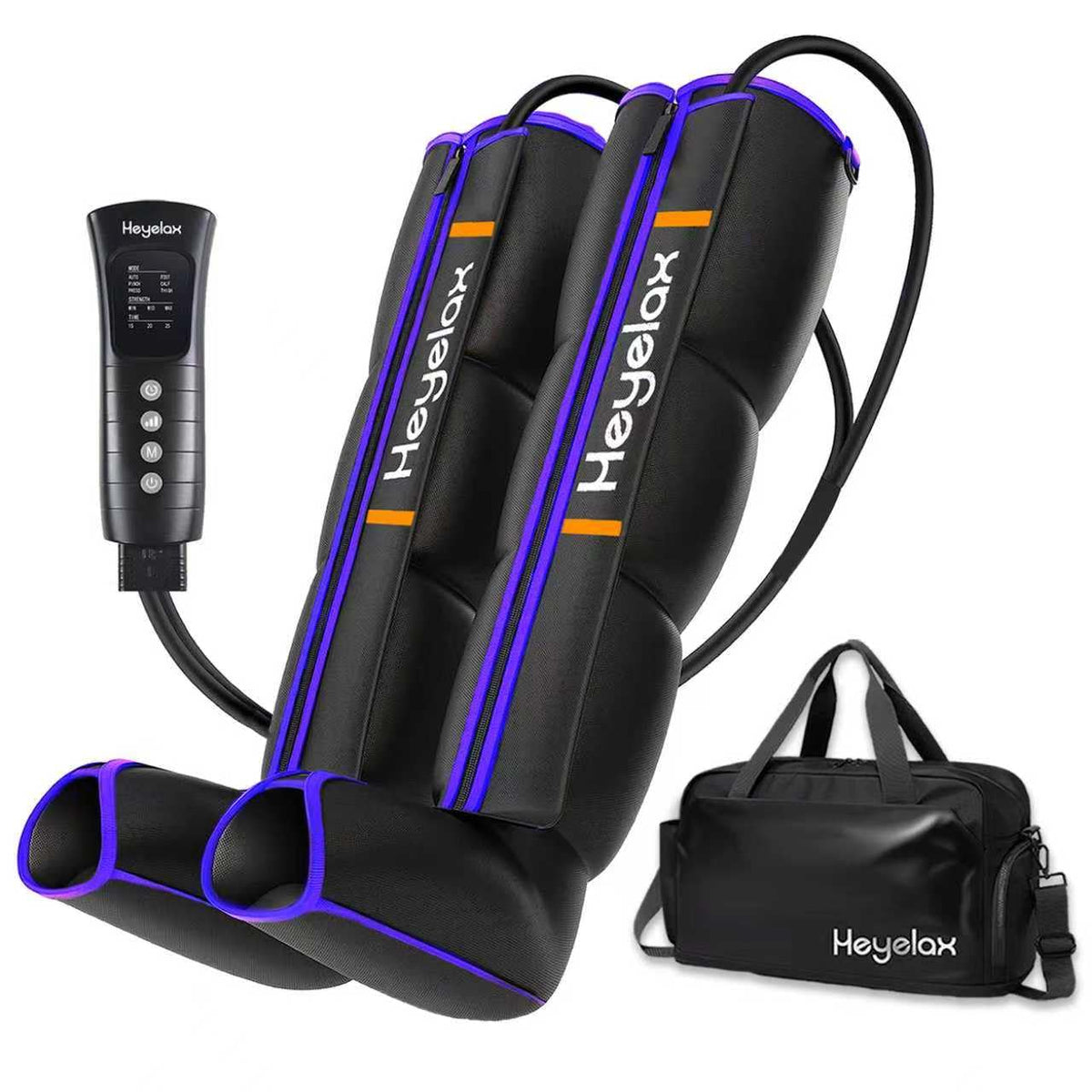 Heyelax leg massager thigh chamber for targeted thigh compression and comfort
