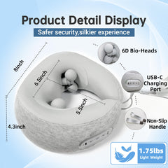 Heyelax memory foam travel pillow supports neck comfort on trains.
