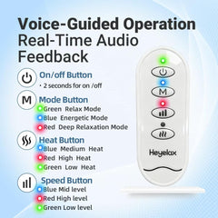 Heyelax wireless neck massager pillow provides cordless relief on the go.