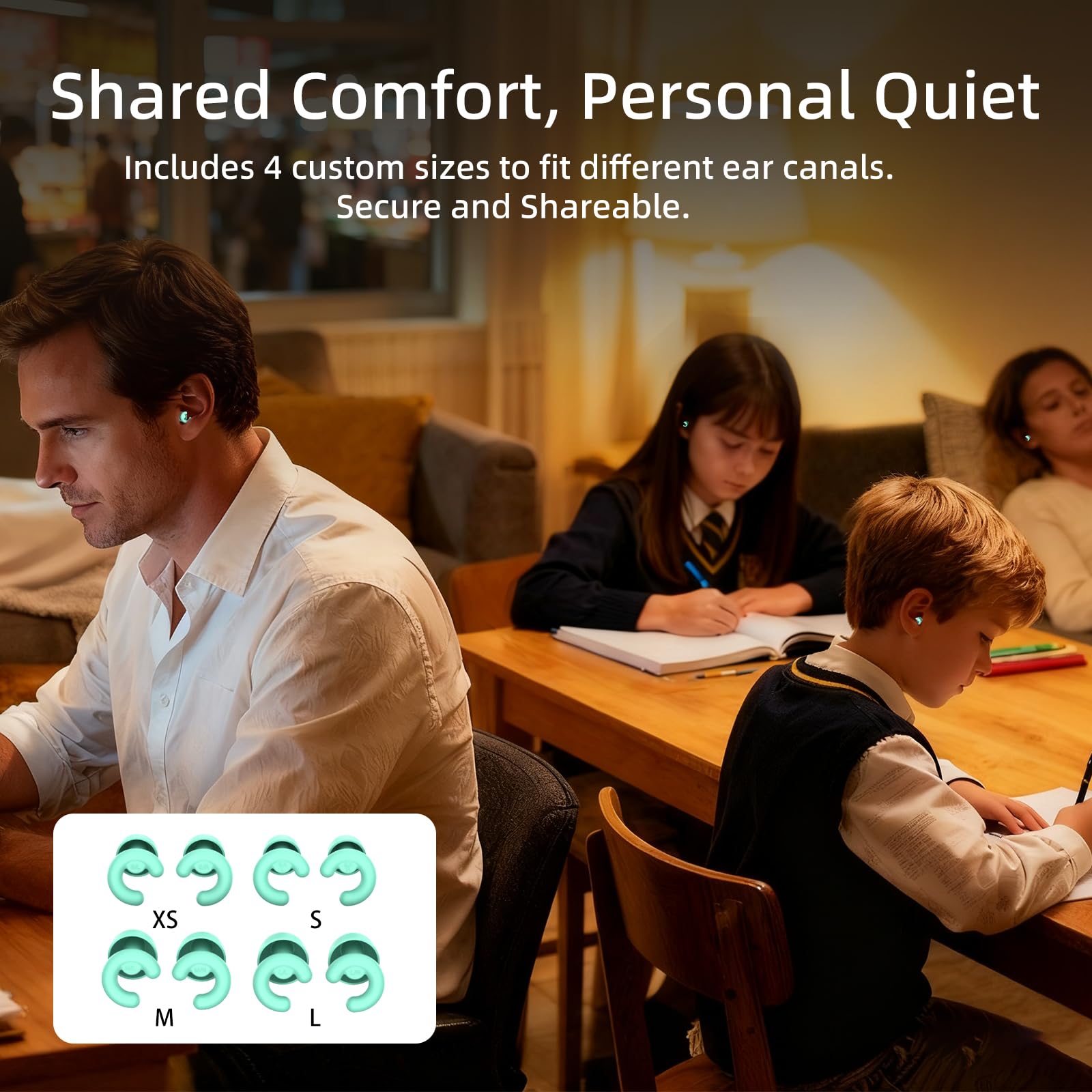 HeyFir 33dB NRR sleep ear plugs reduce ambient noise for better sleep.