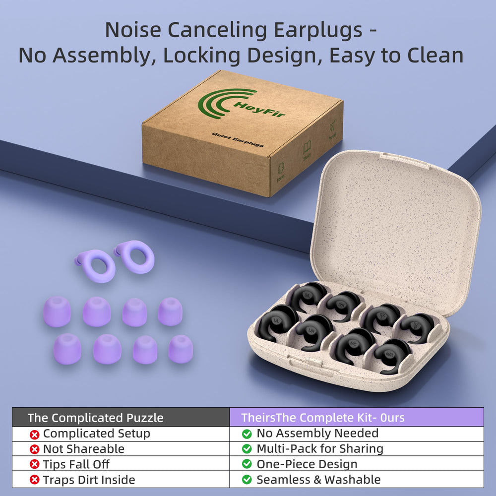 HeyFir easy cleaning silicone ear plugs for reuse