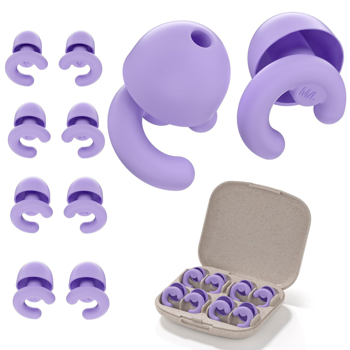 HeyFir noise cancelling ear plugs for sleep ideal for side sleepers
