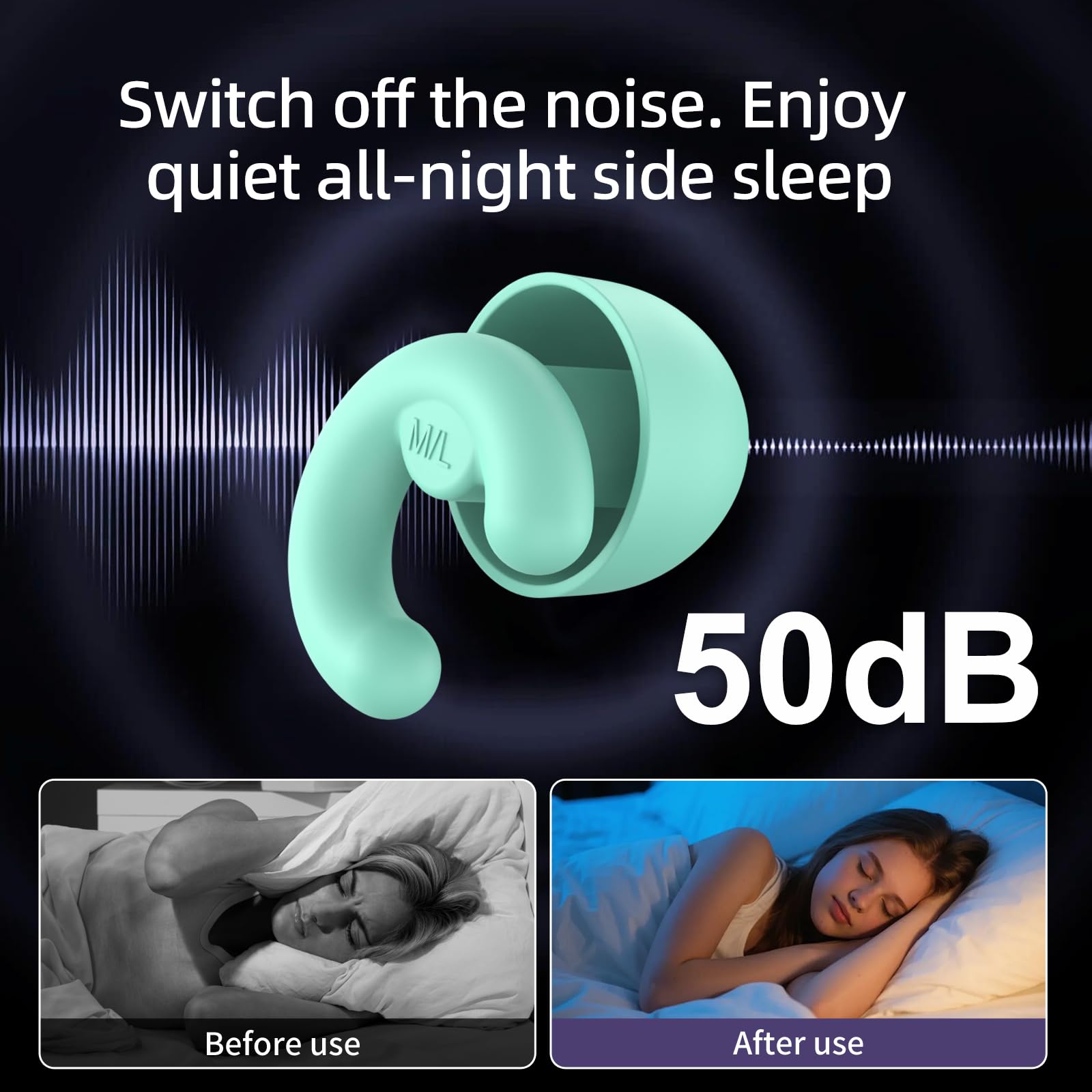 HeyFir one-piece anti-slip ear plugs offering safe wear and easy removal.