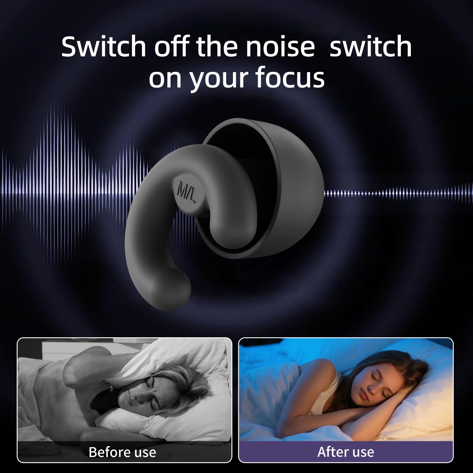 HeyFir small-ear-fit plugs snugly fit narrow canals for comfortable all-night wear