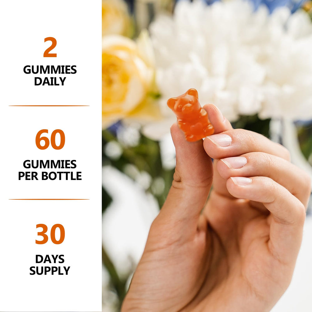 HFELIZ Choline Gummies ingredient panel highlights sugar-free formula.