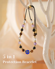 HGDEER Amethyst bracelet offering spiritual focus and tranquil vibes for everyday wear.