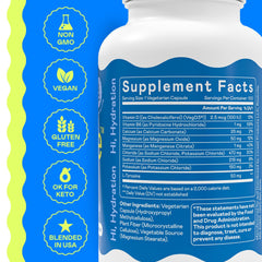 Hi-Lyte bottle beside glass of water for everyday hydration.