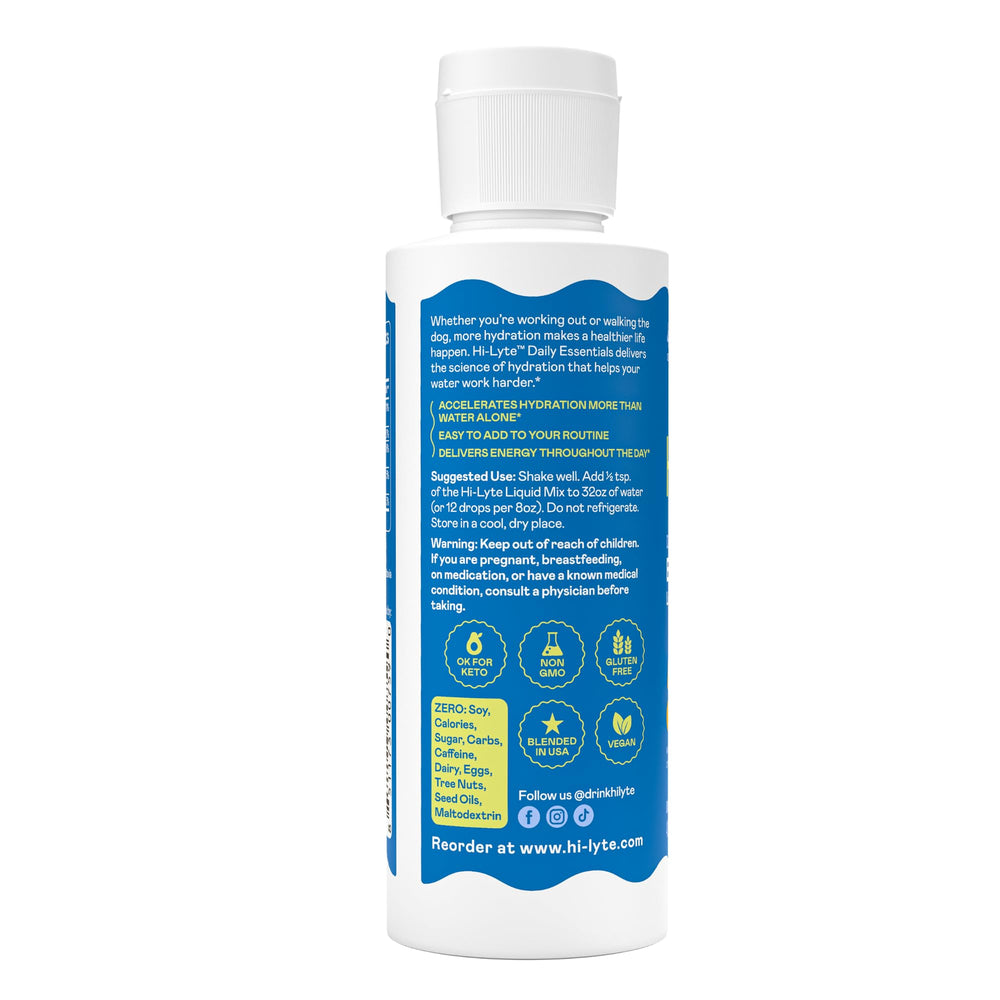 Hi-Lyte electrolytes mixed in glass of water for quick refreshment.