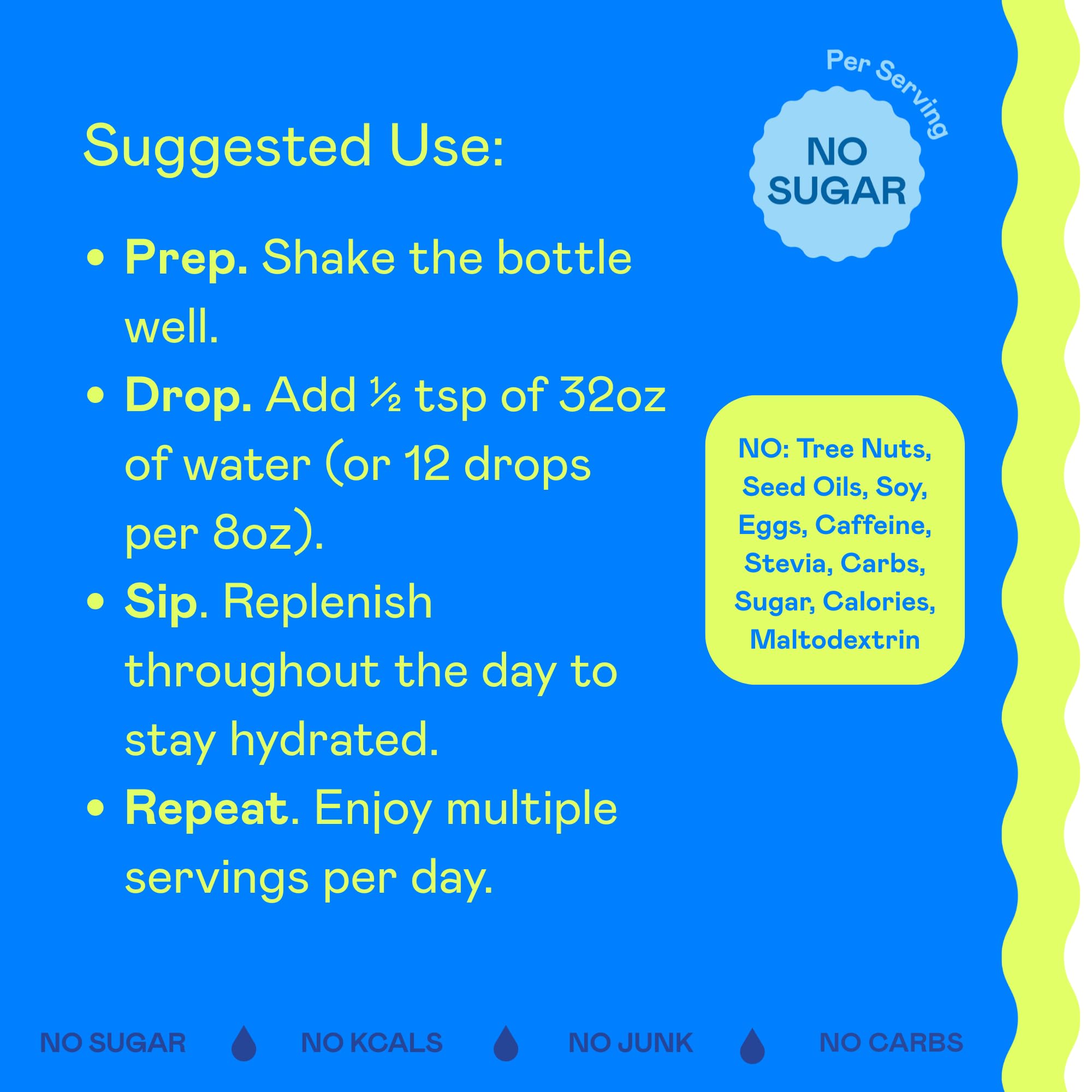 Hi-Lyte ingredients label highlights clean, zero sugar formula.