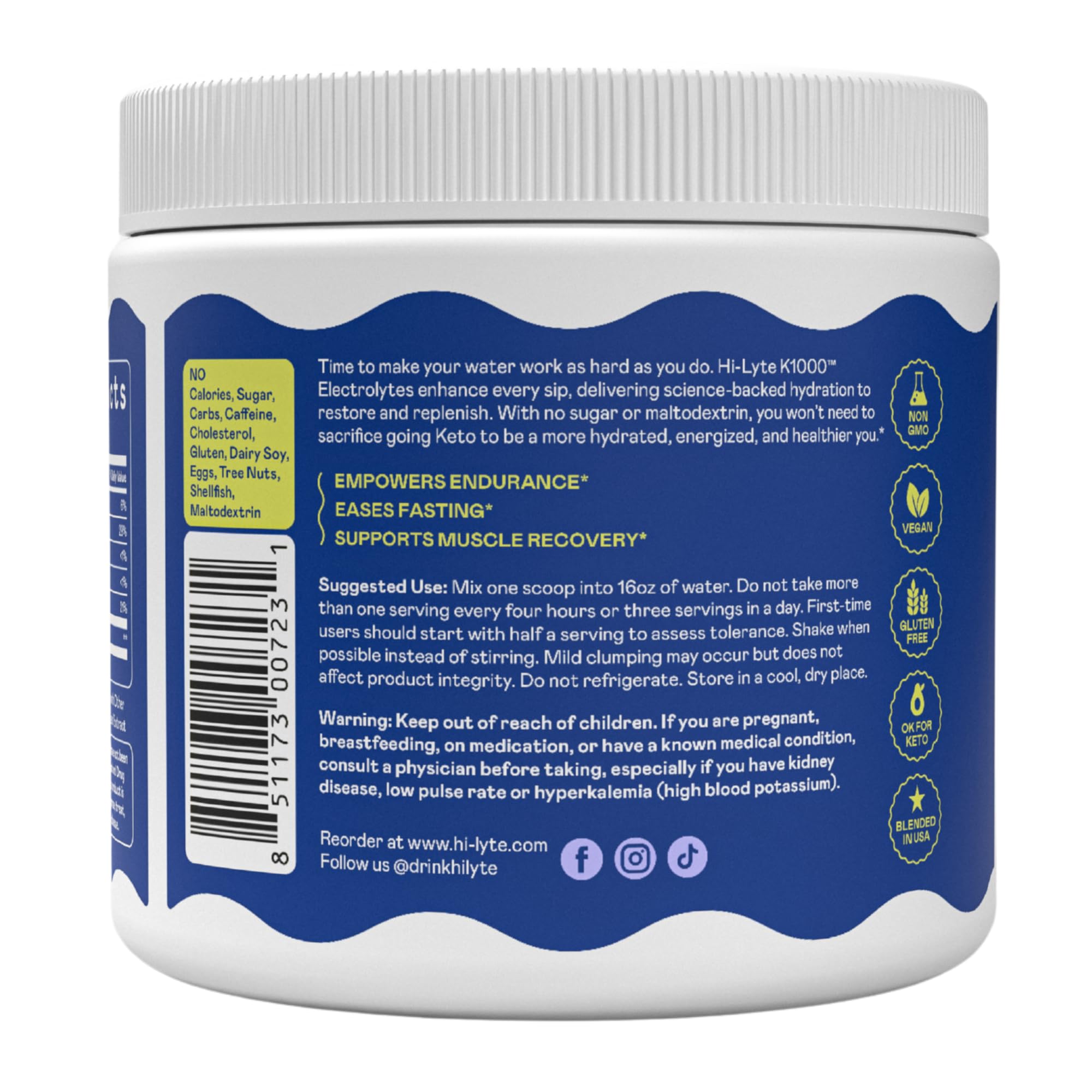 Hi-Lyte K1000 athlete using product after training for hydration