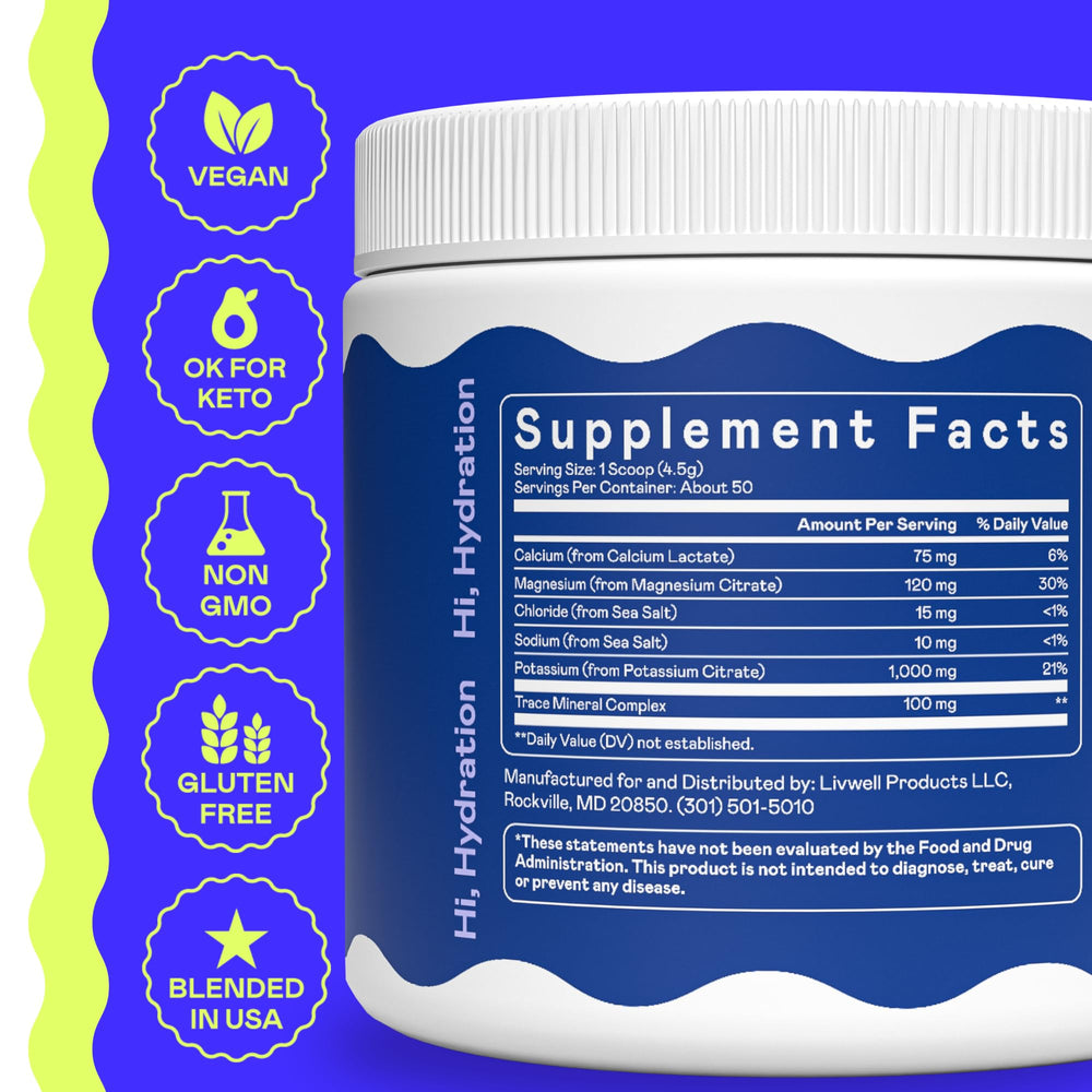 Hi-Lyte K1000 bottle front view emphasizing zero sugar formula.