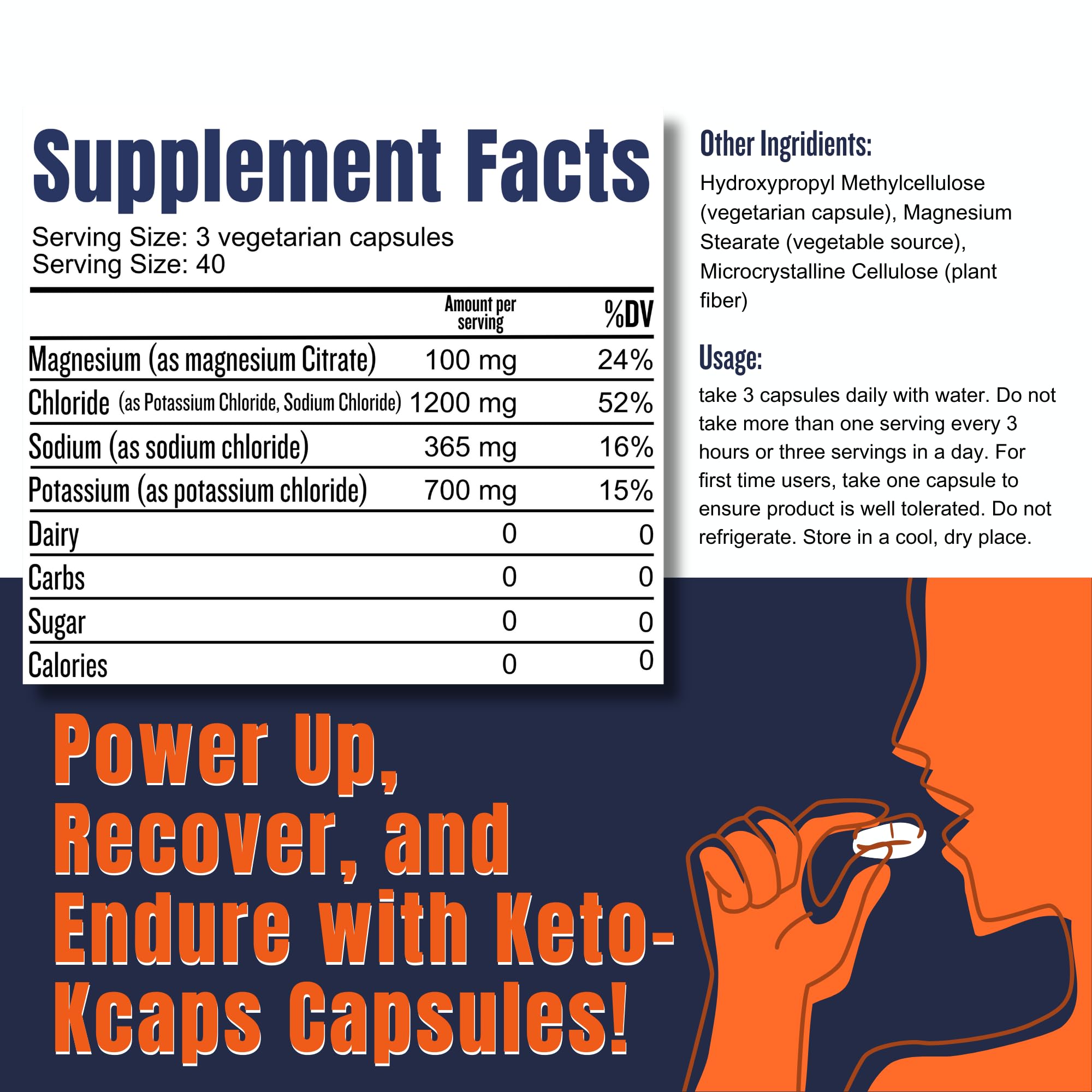 Hi-Lyte Keto K-Caps natural sea salt underscores trace minerals for balanced hydration.