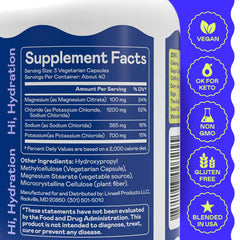 Hi-Lyte Keto K-Caps serving in water demonstrates quick rehydration on the go.