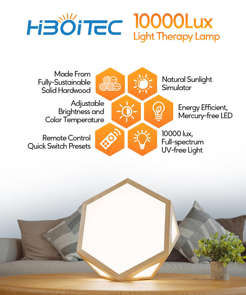 HIBOITEC lamp with five brightness levels lets you tailor illumination.