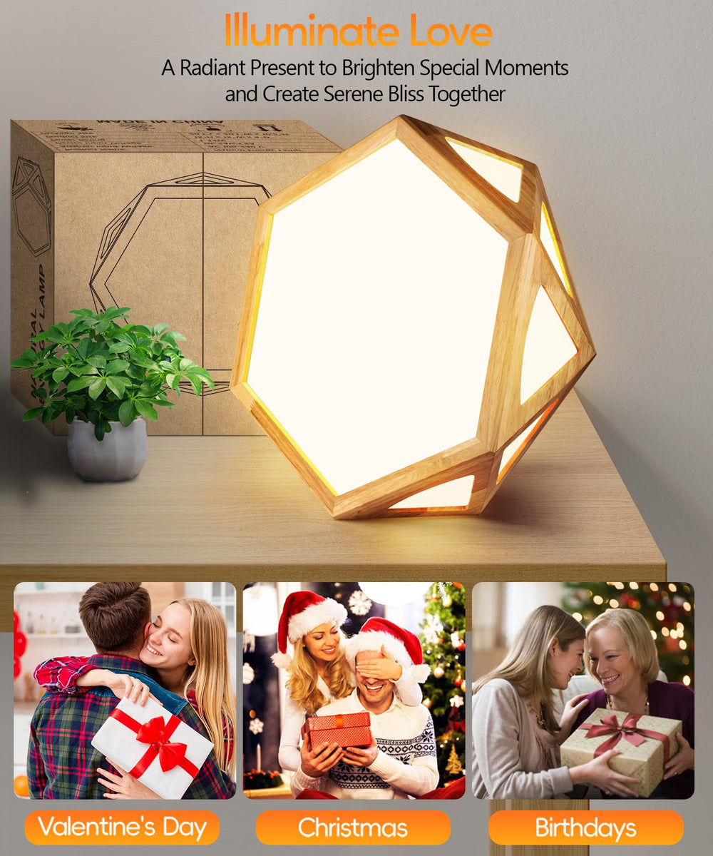 HIBOITEC wooden-frame design blends style with practical lighting.