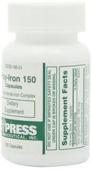 HIBROU Poly Iron capsules close-up showing small, easy-to-swallow capsules for convenient dosing.