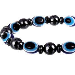 Close-up of Hicarer hematite beads highlighting smooth texture.