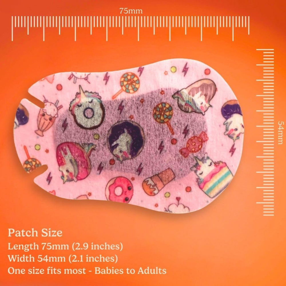 HIDE&SEE patch on a smiling child for motivation in Unicorn World