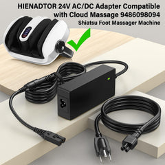 HIENADTOR AC adapter for Cloud Massage XH2400-2500 delivers safe, stable power.