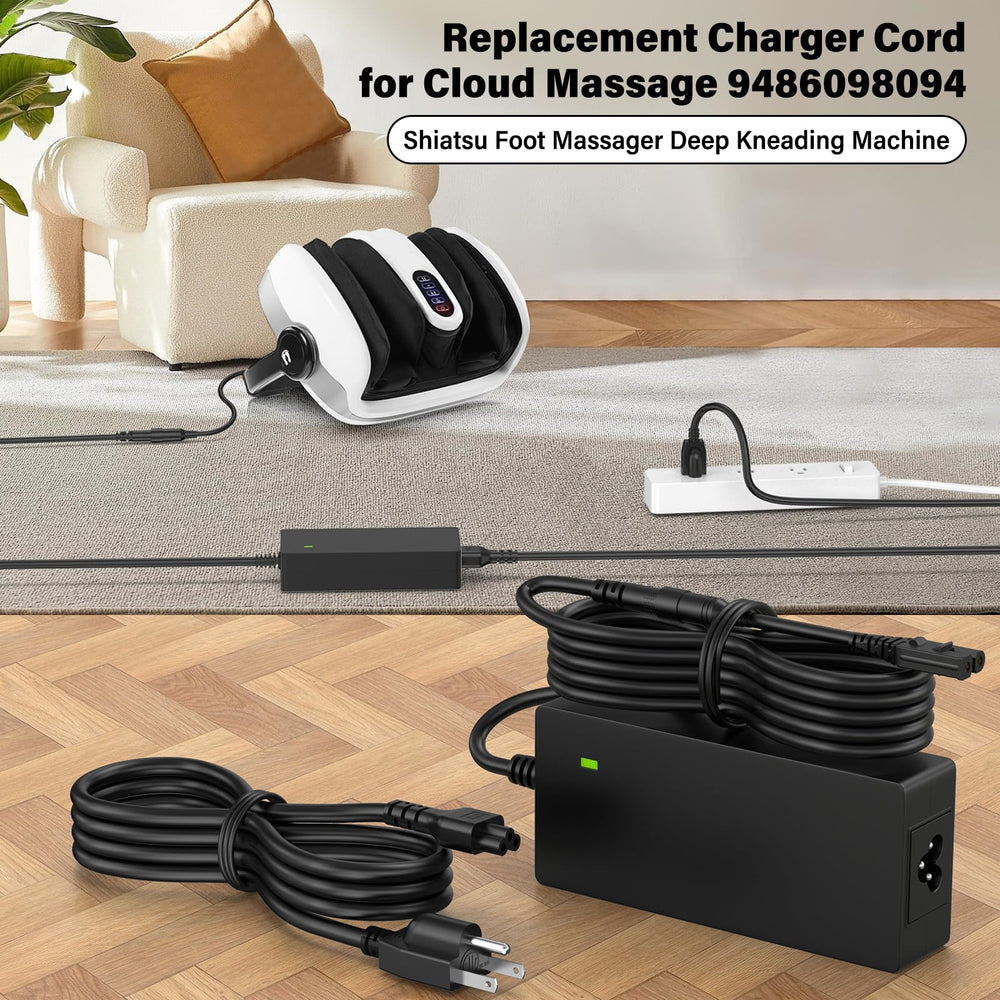 HIENADTOR Cloud Massage charger with LED indicator and safety features.