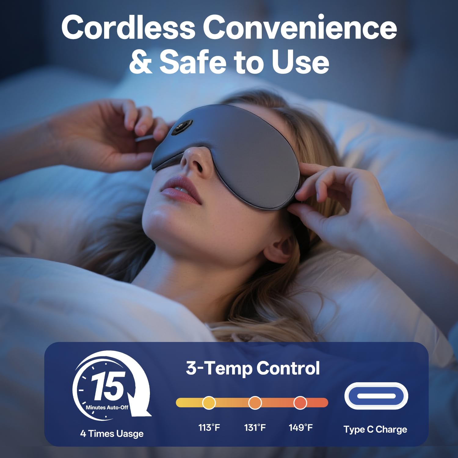 HIEYE USB charging feature shown for quick power on and convenient use.