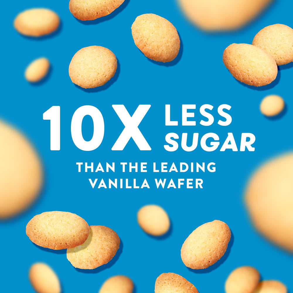 HighKey Vanilla Wafers close-up of crisp vanilla cookies.