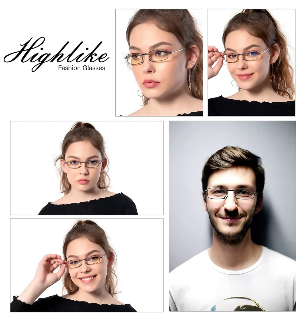 HIGHLIKE clear lenses for crisp reading and comfort