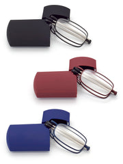 HIGHLIKE 3-Pack folding readers with a hard case for on-the-go convenience