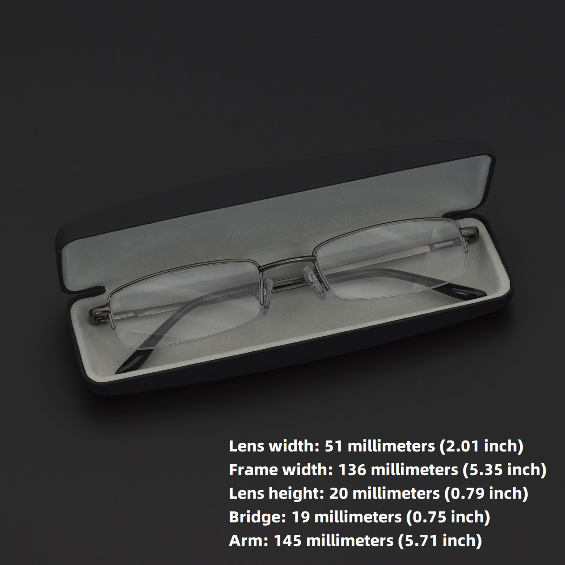 HIGHLIKE black gunmetal frames add chic, durable style.