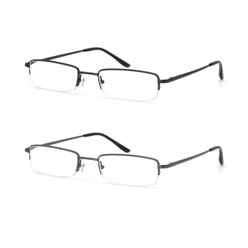 HIGHLIKE semi-frame spring hinge reading glasses for flexible fit