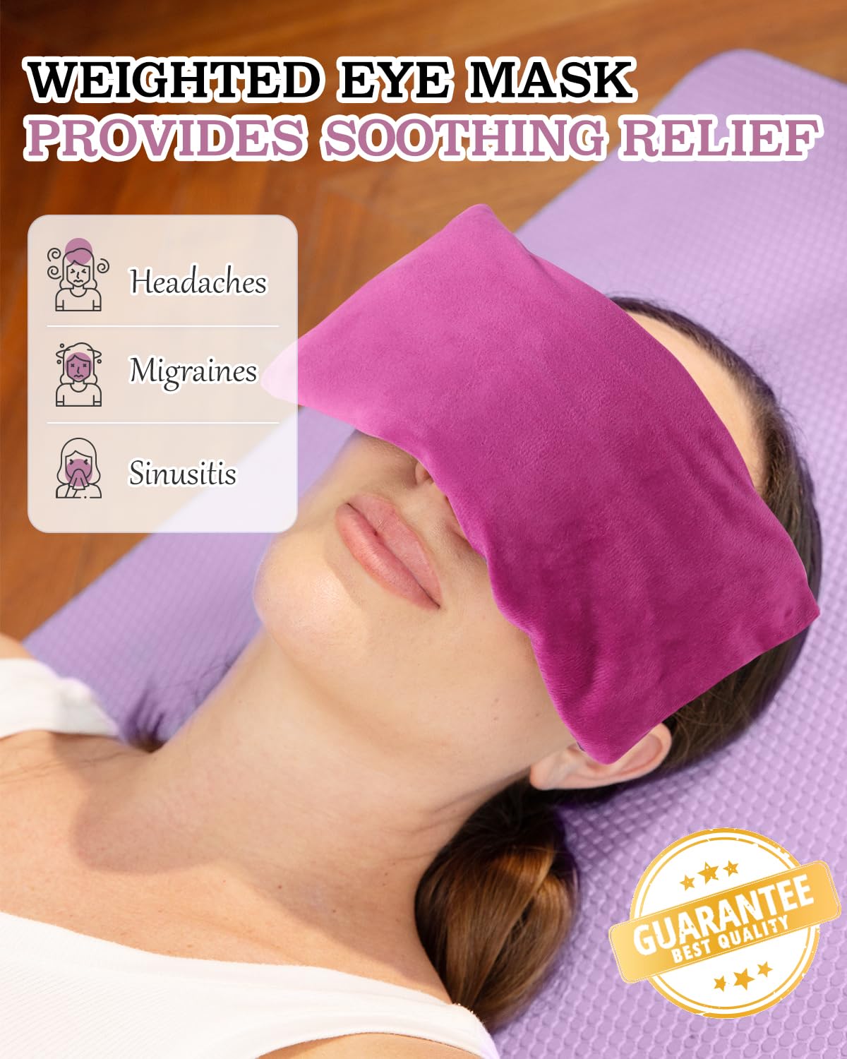 Hihealer heated eye pillow demonstrates moist heat for relaxation