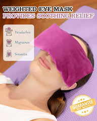 Hihealer heated eye pillow demonstrates moist heat for relaxation