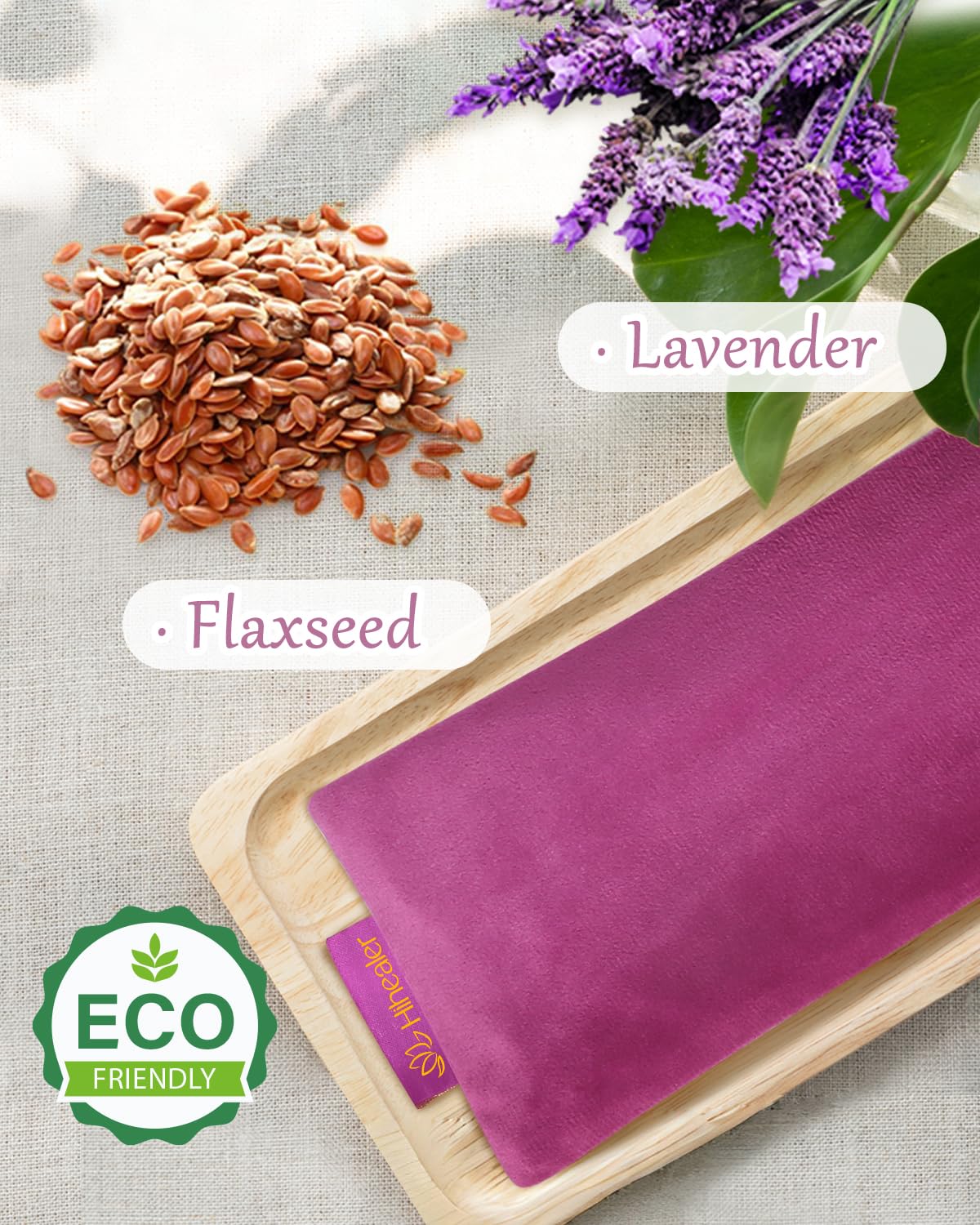 Hihealer premium flaxseed and lavender filling provides lasting comfort