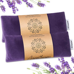 Hihealer weighted eye mask with lavender front view for deep relaxation and light blocking
