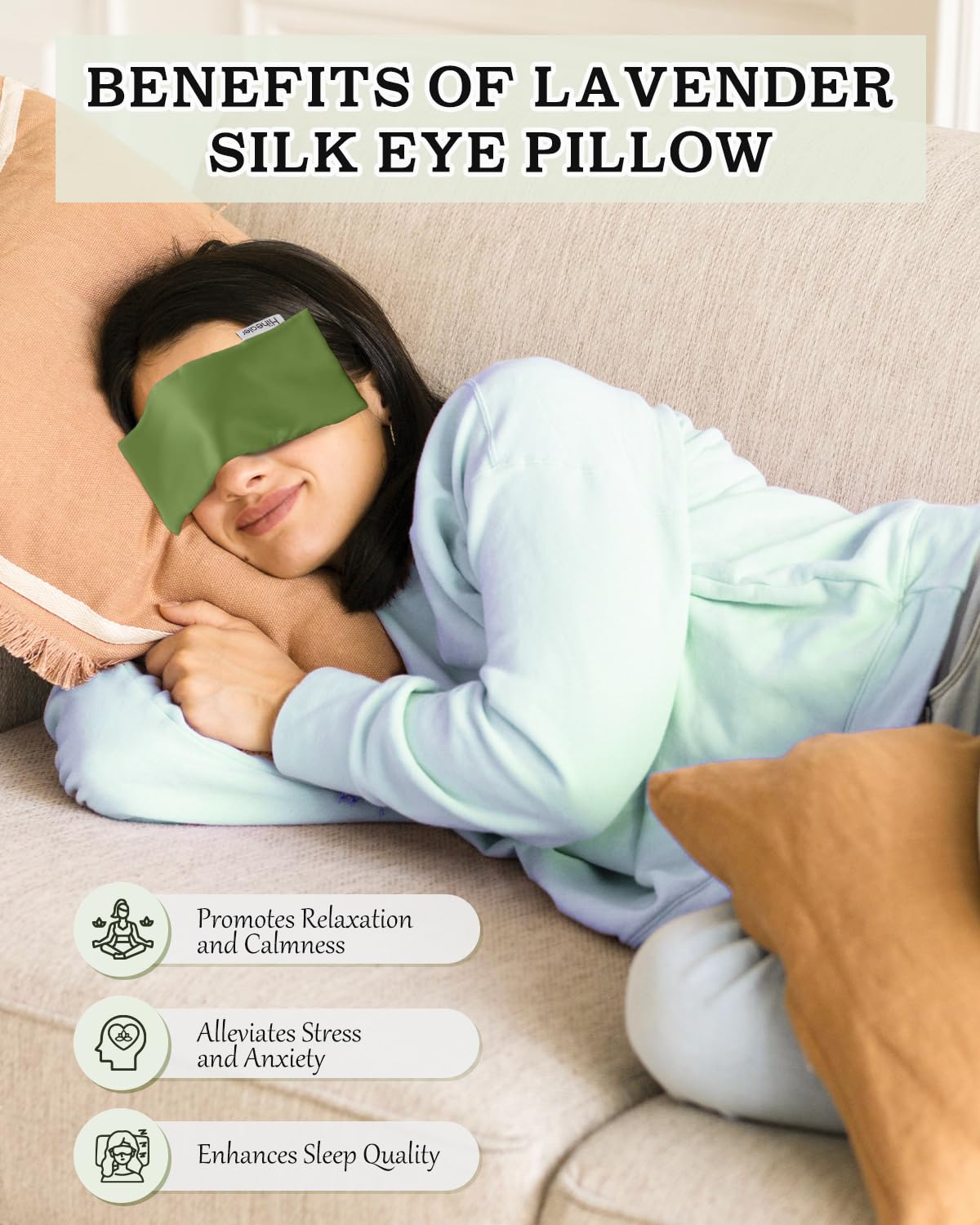 Hihealer weighted eye mask for relaxation during meditation