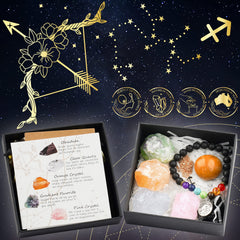 Hihealer zodiac necklace with gold-trimmed box for elegant gifting