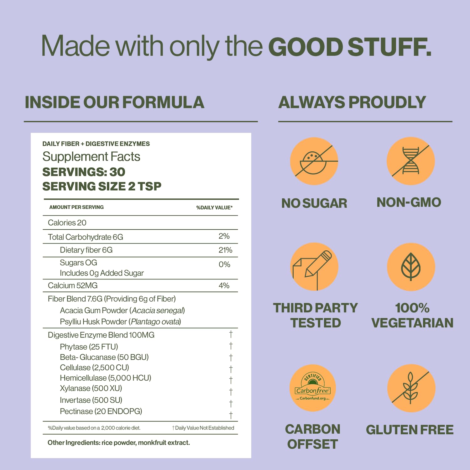 Hilma Daily Fiber glass of water showing simple mixing